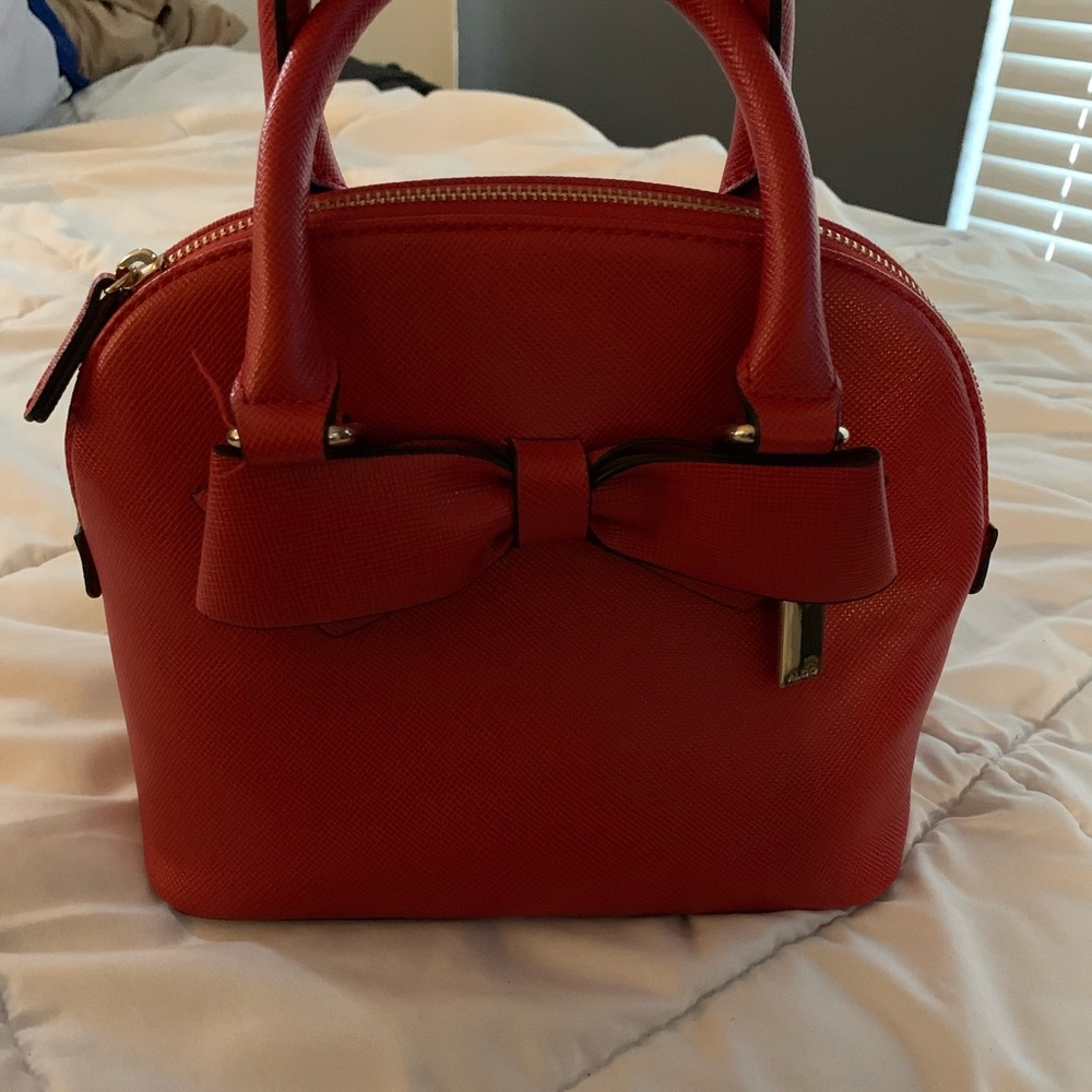 Red also purse with bow
